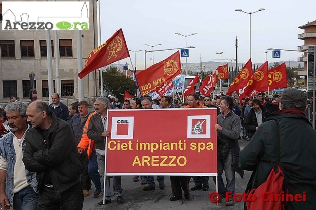 arezzo sciopero e manifestazione ciet