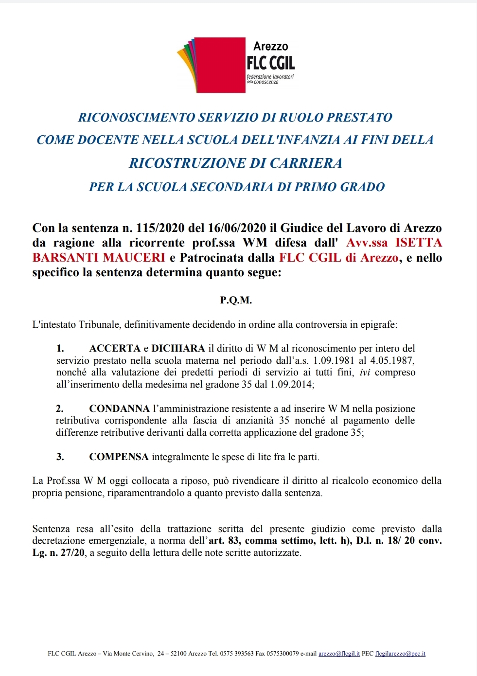 FLC CGIL AREZZO