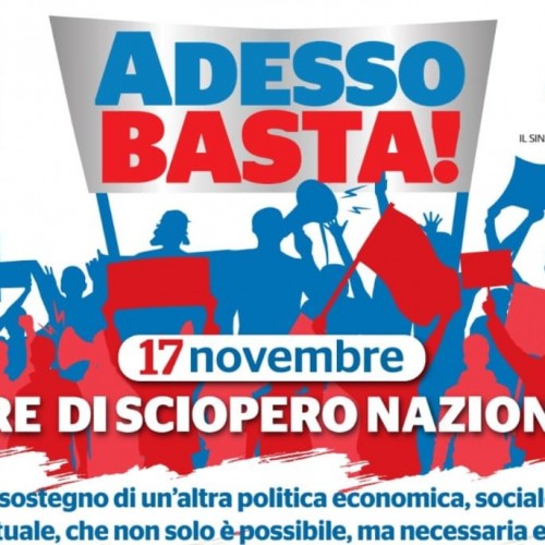 manifestazione 17 novembre cgil uil logo